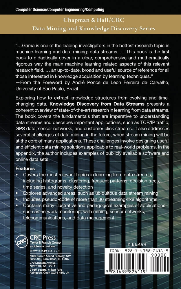 Knowledge Discovery from Data Streams