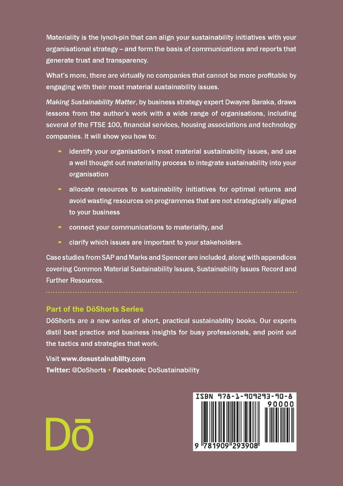 Making Sustainability Matter