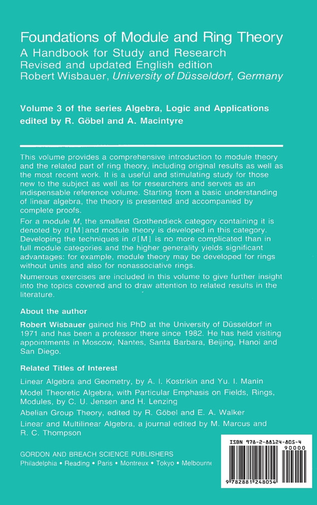 Foundations of Module and Ring Theory