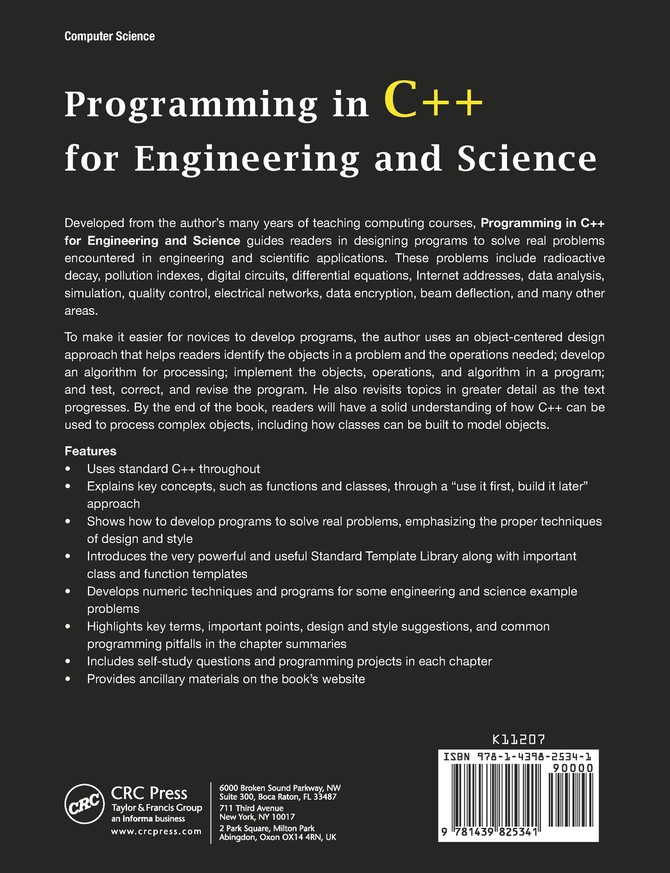 Programming in C++ for Engineering and Science