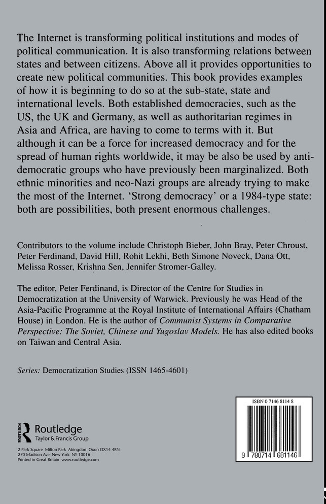 Internet, Democracy and Democratization