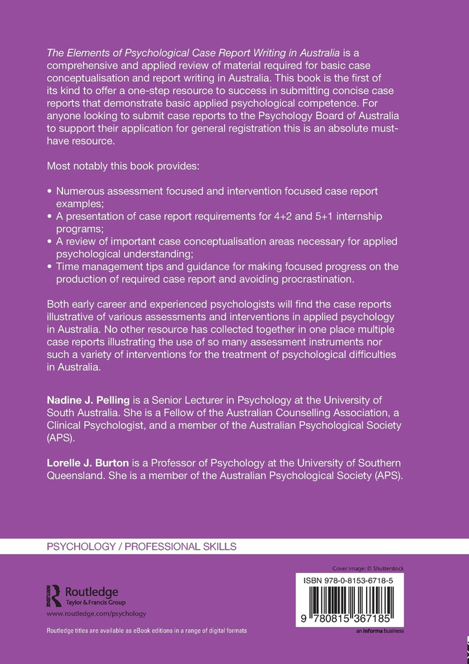Elements of Psychological Case Report Writing in Australia