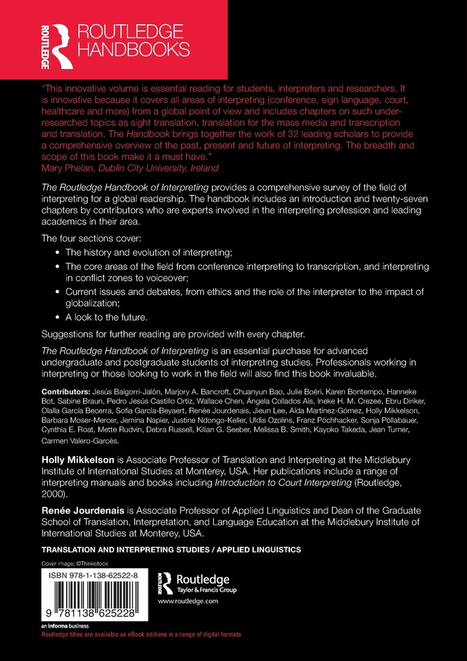 Routledge Handbook of Interpreting