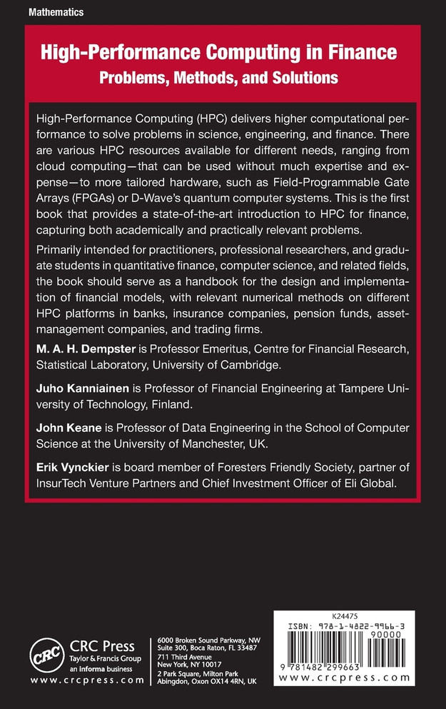 High-Performance Computing in Finance