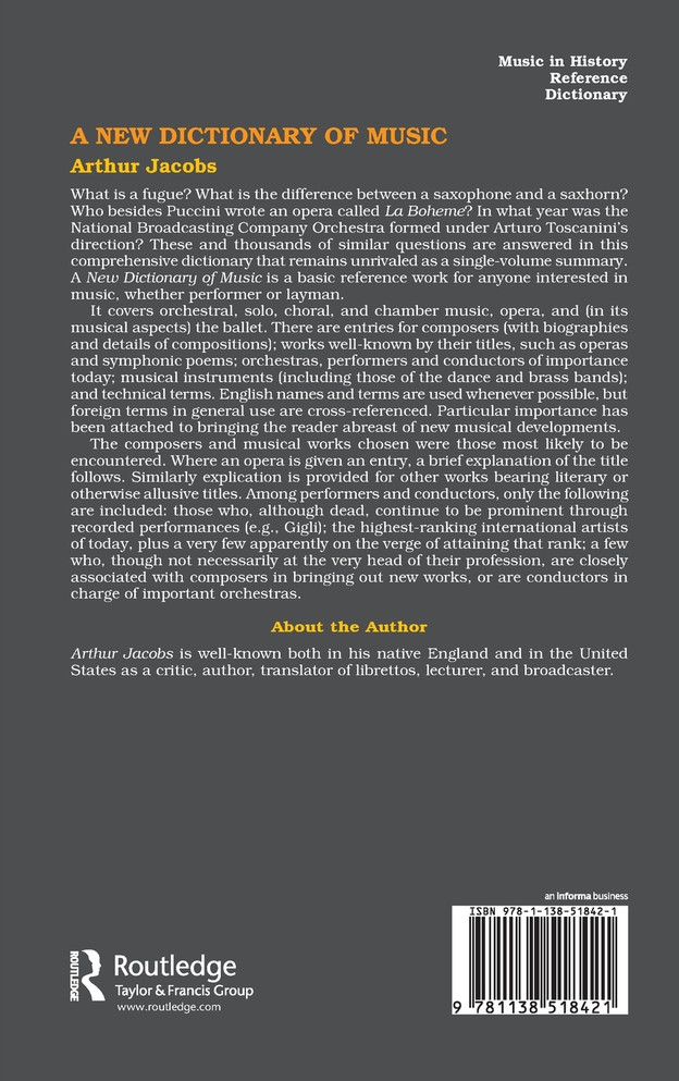 New Dictionary of Music