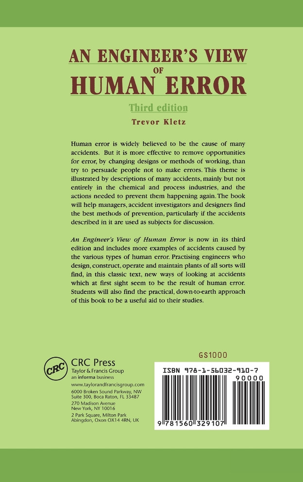 Engineer's View of Human Error