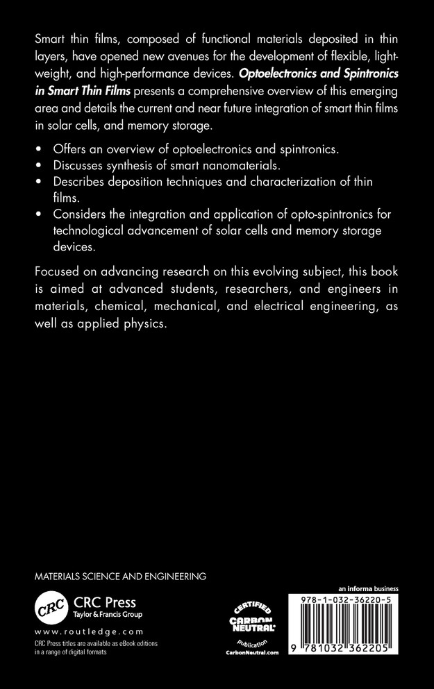 Optoelectronics and Spintronics in Smart Thin Films by James Ayodele Oke (Hardcover)