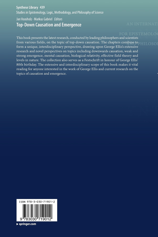 Top-Down Causation and Emergence by Jan Voosholz (Paperback)
