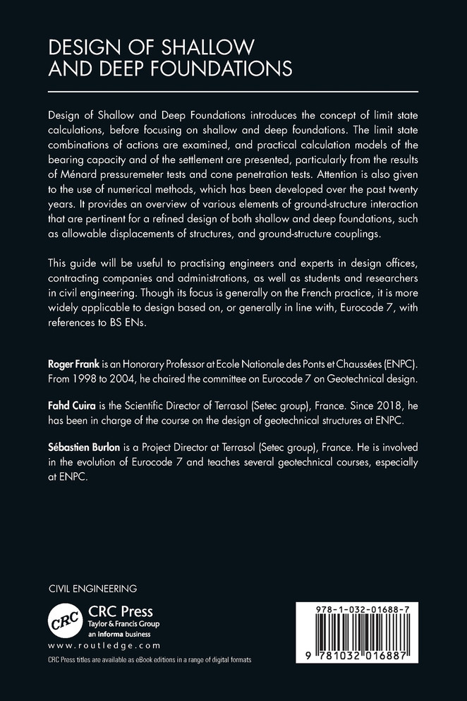 Design of Shallow and Deep Foundations by Roger Frank (Paperback)