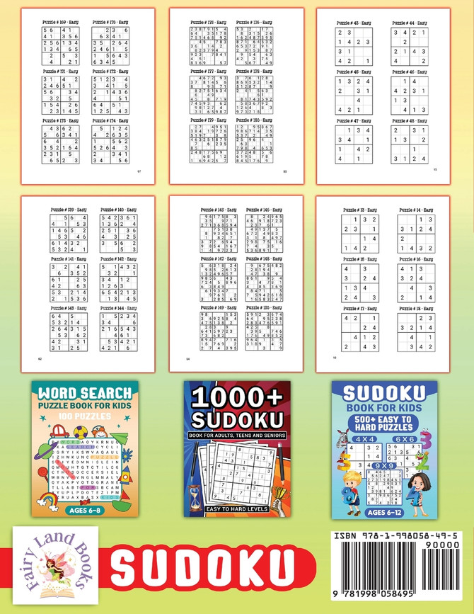 Sudoku for Kids Ages 6-8 by Fairyland Books (Paperback)
