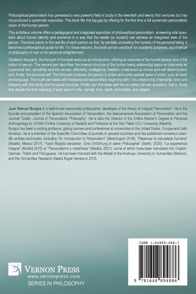 Personalist Anthropology by Juan Manuel Burgos (Paperback)