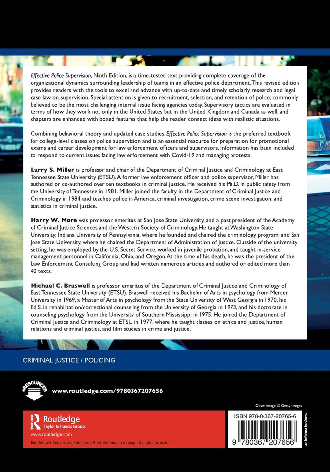 Effective Police Supervision by Larry S. Miller (Paperback)