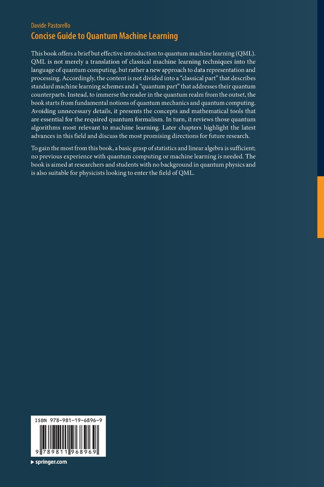 Concise Guide to Quantum Machine Learning by Davide Pastorello (Hardcover)