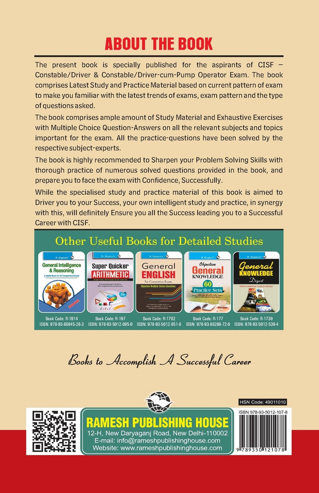 CISF by RPH Editorial Board (Paperback)