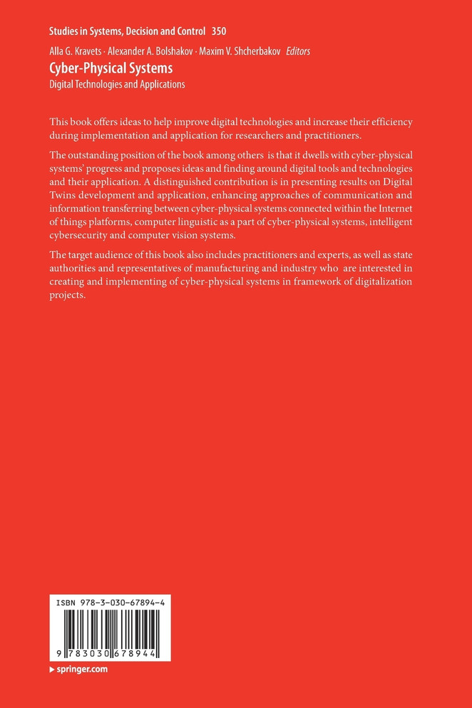 Cyber-Physical Systems : Digital Technologies and Applications by Alla G. Kravets (Paperback)