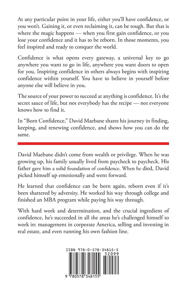 Born Confidence by David Maebane (Hardcover)