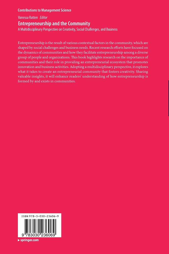 Entrepreneurship and the Community by Vanessa Ratten (Paperback)