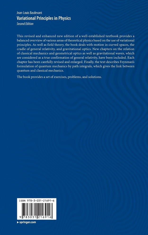 Variational Principles in Physics by Jean-Louis Basdevant (Hardcover)
