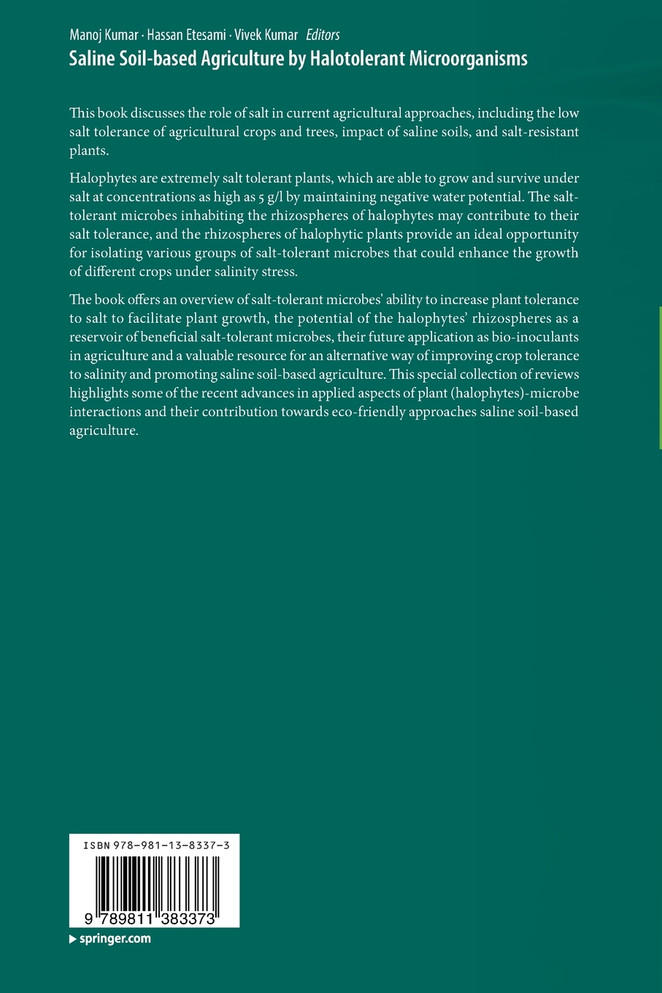 Saline Soil-based Agriculture by Halotolerant Microorganisms by Manoj Kumar (Paperback)