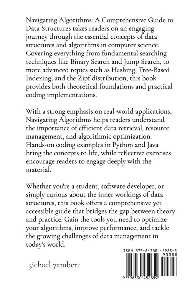 Data Structures and Algorithms : Insights and Applications by Michael Andrew Lambert (Paperback)