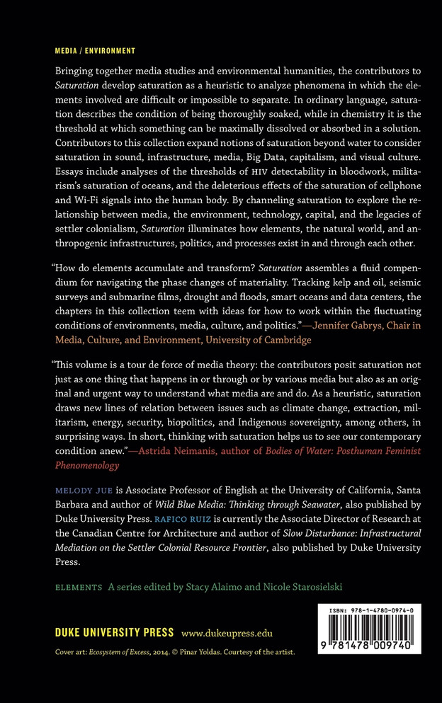 Saturation : An Elemental Politics by Melody Jue (Hardcover)