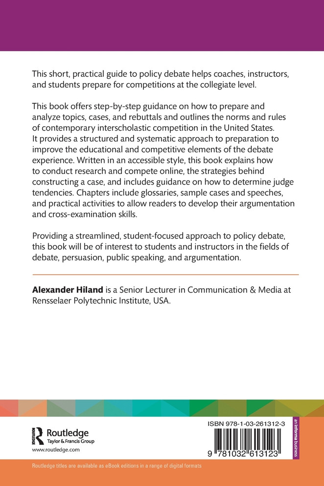 A Short Guide to Policy Debate by Alexander Hiland (Paperback)