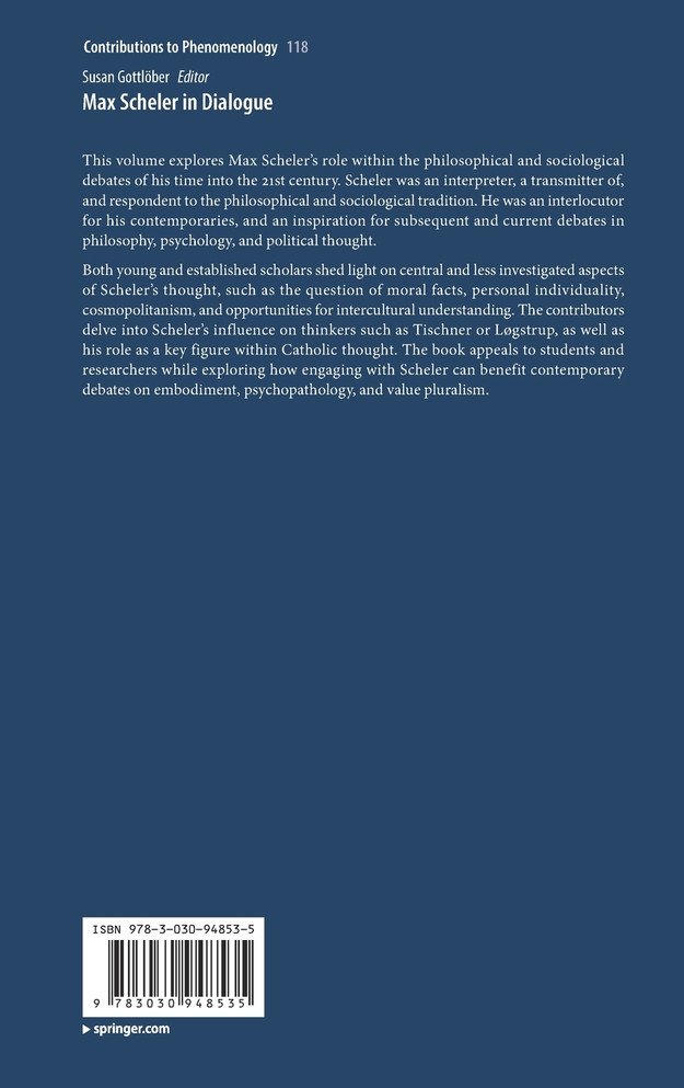 Max Scheler in Dialogue