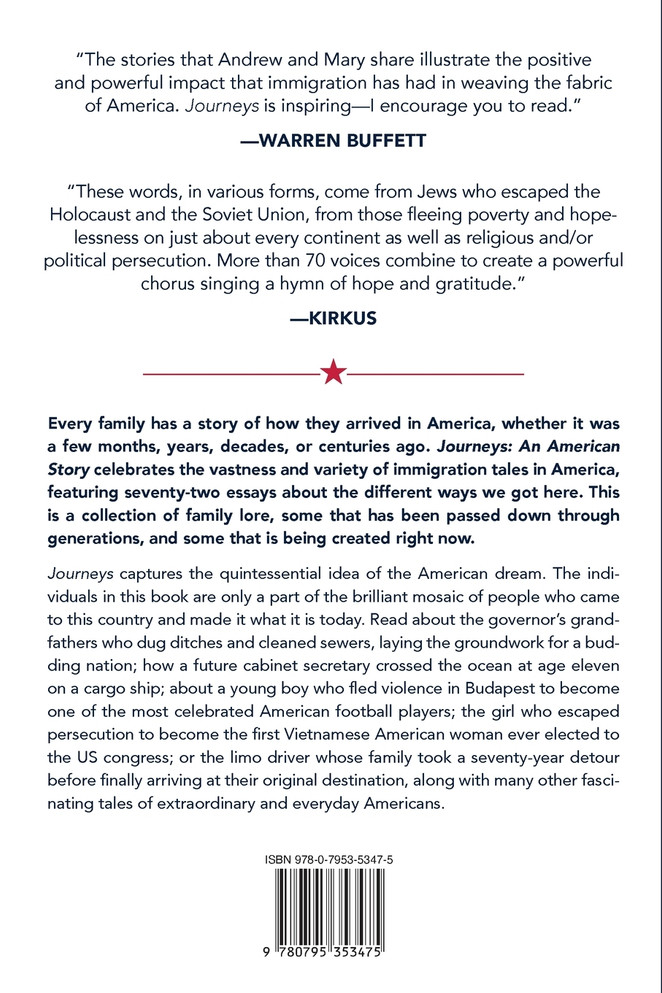 Journeys : An American Story : 72 Essays about Immigration and American Greatness