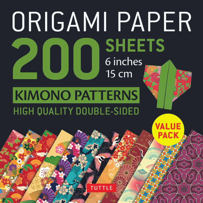 Origami Paper 200 sheets Kimono Patterns 6" (15 cm)