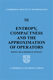 Entropy, Compactness and the Approximation of Operators