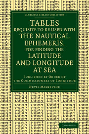 Tables Requisite to Be Used with the Nautical Ephemeris, for Finding the Latitude and Longitude at Sea