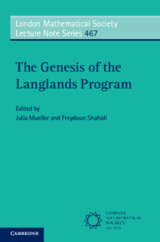 The Genesis of the Langlands Program