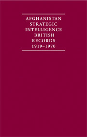 Afghanistan Strategic Intelligence 1919-1970 4 Volume Hardback Set