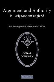 Argument and Authority in Early Modern England