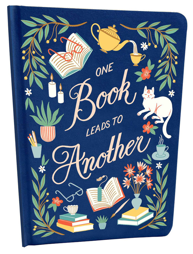 Book Lover's Embroidered Journal