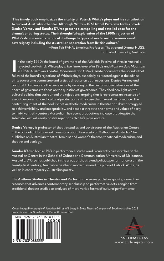Australian Theatre, Modernism and Patrick White
