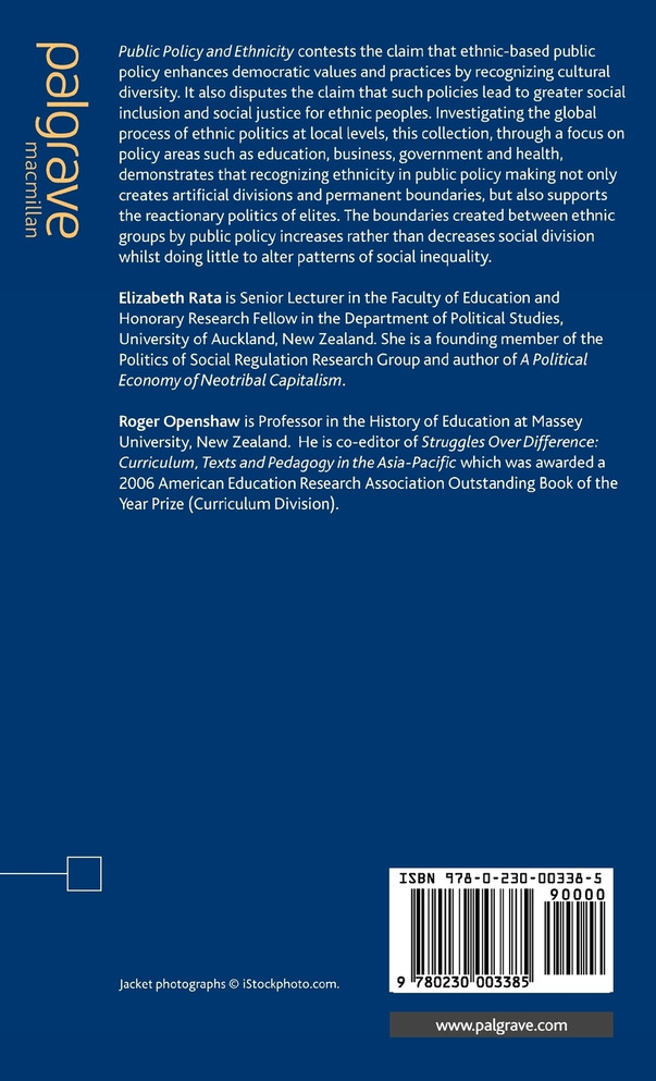 Public Policy and Ethnicity