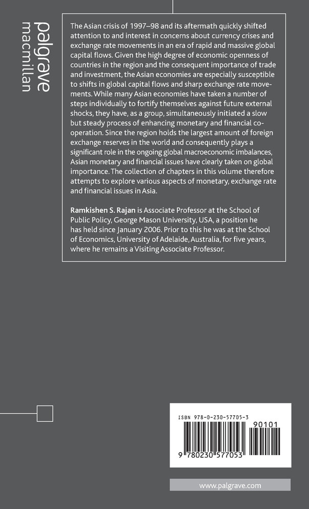 Exchange Rates, Currency Crisis and Monetary Cooperation in Asia