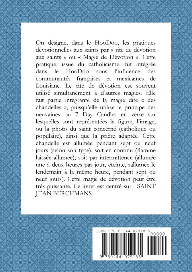 MANUEL PRATIQUE DE DEVOTION HOODOO - JEAN BERCHMANS