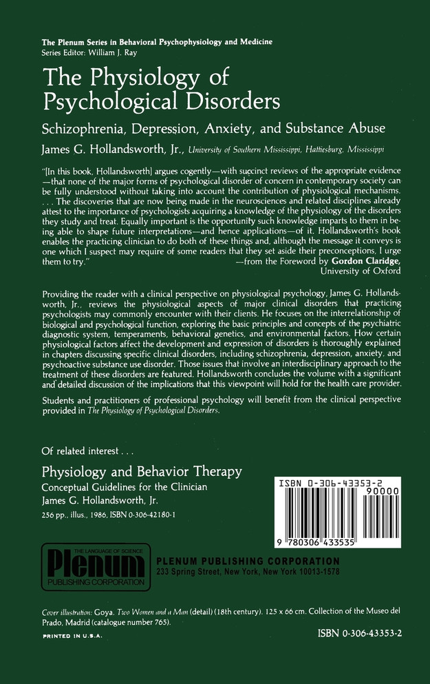 The Physiology of Psychological Disorders