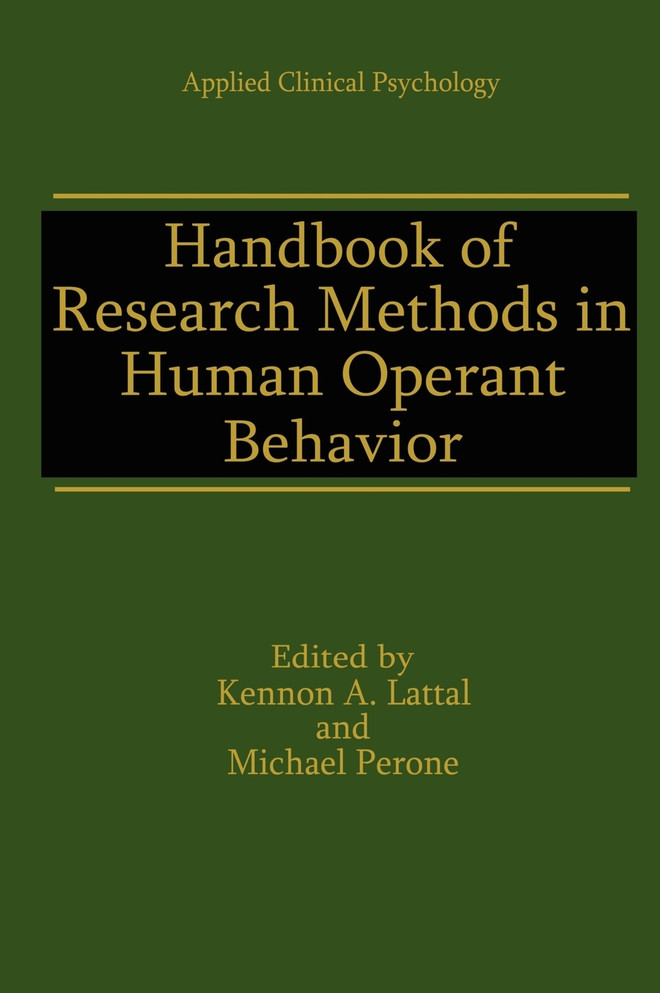 Handbook of Research Methods in Human Operant Behavior