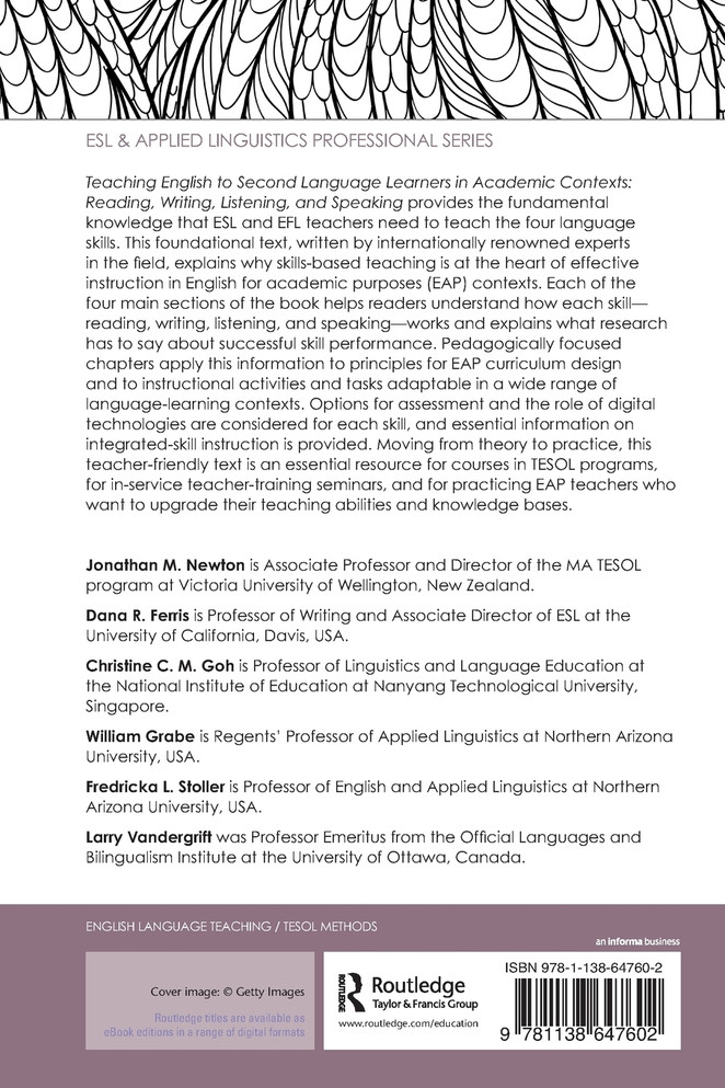 Teaching English to Second Language Learners in Academic Contexts