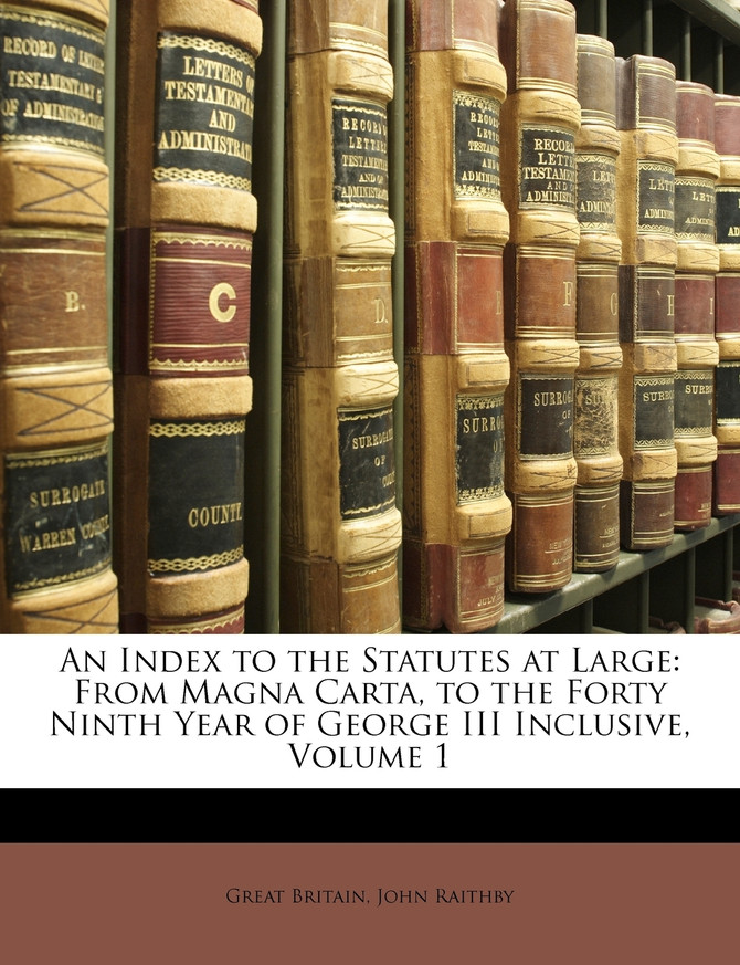 An Index to the Statutes at Large