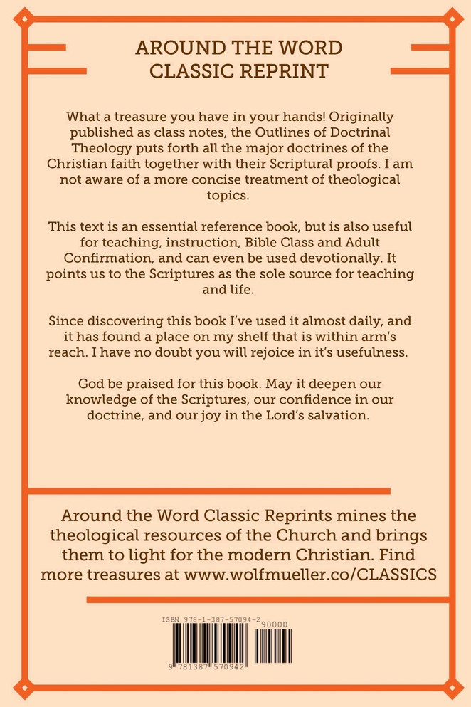 Outlines of Doctrinal Theology (softcover)