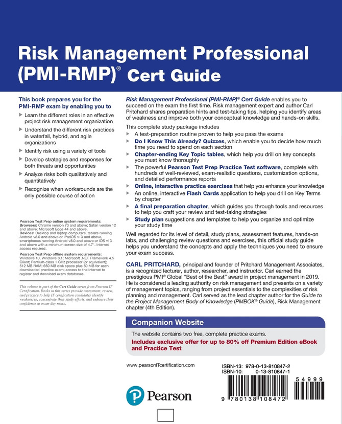 Risk Management Professional (PMI-RMP)Â® Cert Guide