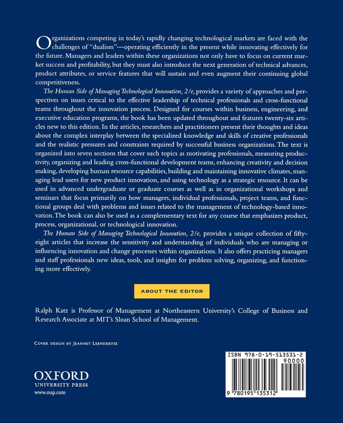 The Human Side of Managing Technological Innovation