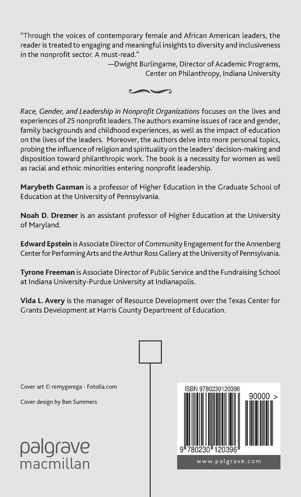 Race, Gender, and Leadership in Nonprofit Organizations