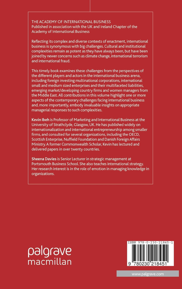 Contemporary Challenges to International Business