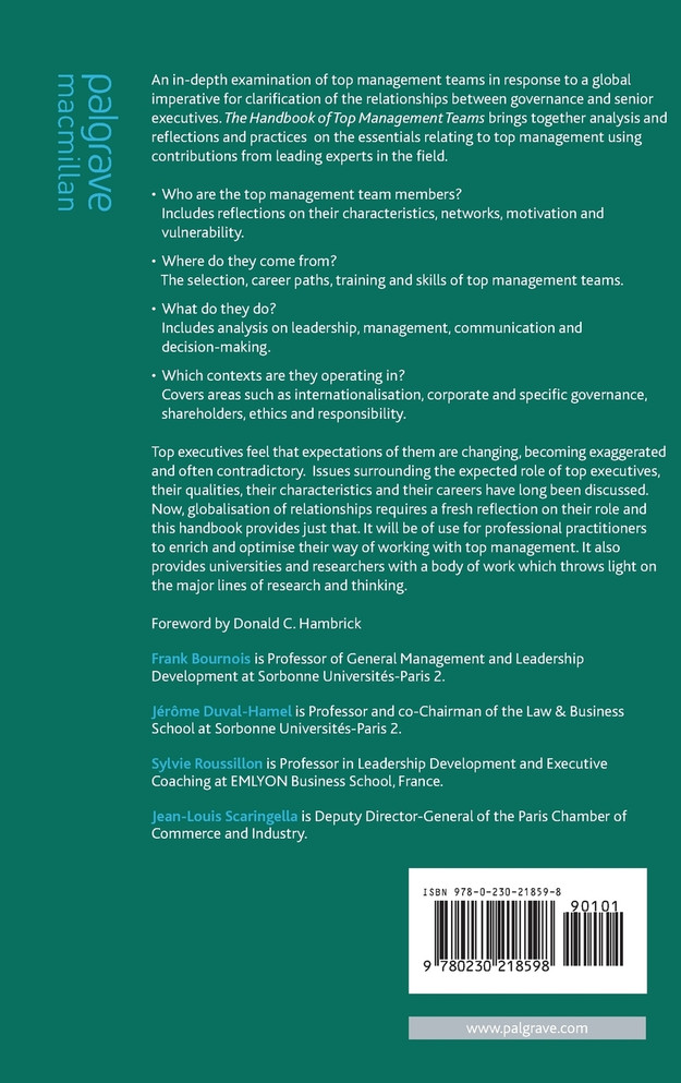 Handbook of Top Management Teams