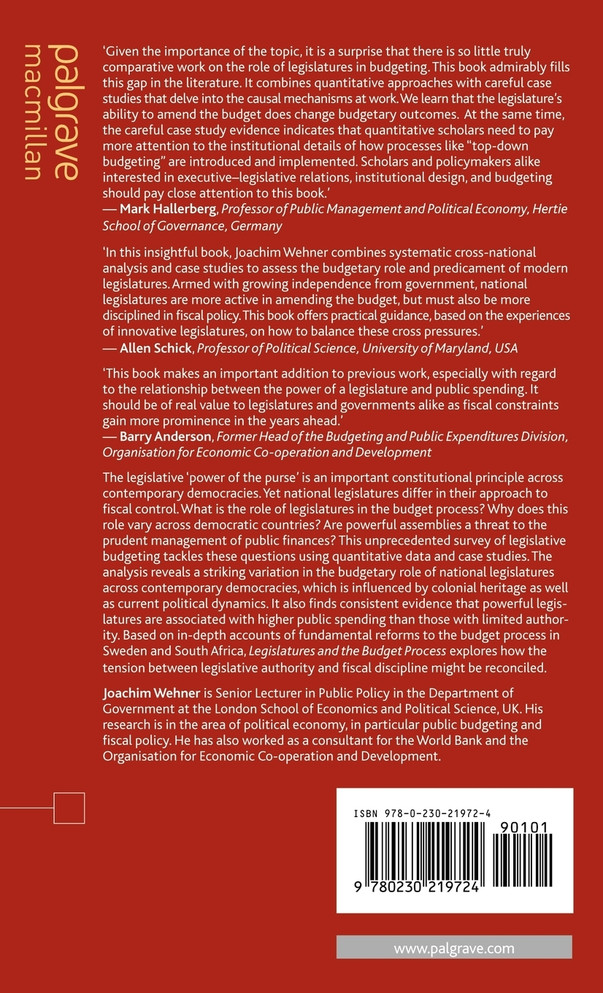 Legislatures and the Budget Process